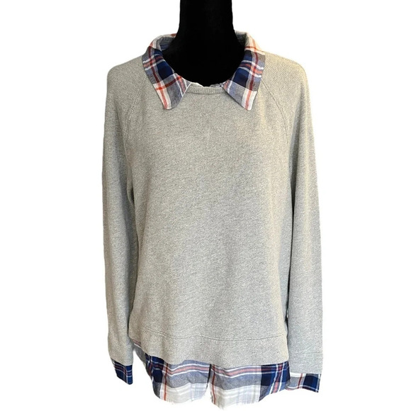 Soft Joie Diadem Sweater in Heather Grey & Porcelain size Medium Revolve - Picture 3 of 10